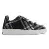 BURBERRY CHECK KNIT BOX SNEAKERS BLACK - R001