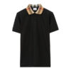 BURBERRY COTTON POLO SHIRT BLACK - W002