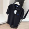 BURBERRY COTTON POLO SHIRT BLACK - W009