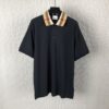 BURBERRY COTTON POLO SHIRT SMOKED NAVY - W003