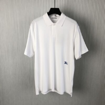 BURBERRY COTTON POLO SHIRT WHITE - W022