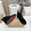 CHRISTIAN LOUBOUTIN LOUIS BLACK HIGH-TOP SNEAKERS - C015