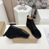 CHRISTIAN LOUBOUTIN LOUIS BLACK HIGH-TOP SNEAKERS - C015