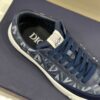 DIOR 101 NAVY BLUE CD DIAMOND CANVAS SMOOTH CALFSKIN - I104