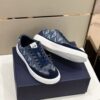 DIOR 101 NAVY BLUE CD DIAMOND CANVAS SMOOTH CALFSKIN - I104