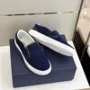 DIOR B101 NAVY BLUE SUEDE AND SMOOTH CALFSKIN SLIP ON SNEAKERS - I112