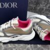 DIOR B22 SNEAKER BEIGE DEEP GREY BROWN CALFSKIN - I036