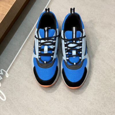 DIOR B22 SNEAKER LIGHT BLUE ORANGE - I028