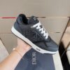 DIOR B27 LOW-TOP SNEAKER BLACK SMOOTH CALFSKIN AND CD DIAMOND CANVAS - I070