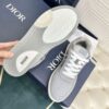 DIOR B27 LOW-TOP SNEAKER GRAY SMOOTH CALFSKIN AND CD DIAMOND CANVAS - I072