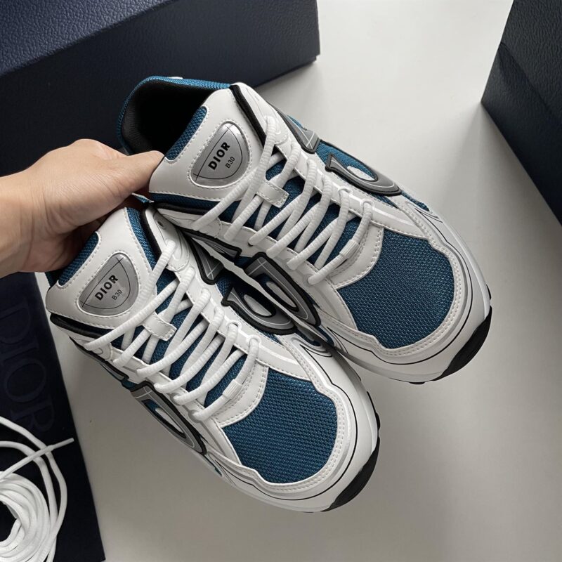 DIOR B30 SNEAKER BLUE MESH AND TECHNICAL FABRIC - I010