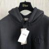 DIOR CD ICON HOODED SWEATSHIRT BLACK COTTON FLEECE - Z007