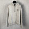 DIOR CD ICON HOODED SWEATSHIRT GRAY COTTON FLEECE - Z006