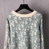 DIOR OBLIQUE SWEATER WHITE AND LIGHT GREEN - Z001