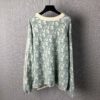 DIOR OBLIQUE SWEATER WHITE AND LIGHT GREEN - Z001