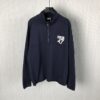 DIOR REGULAR-FIT SWEATER WITH STAND COLLAR NAVY BLUE COTTON FLEECE - Z003