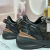 FENDI FLOW BLACK LEATHER LOW-TOPS - F024