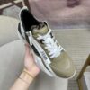 FENDI FLOW SNEAKERS BEIGE LEATHER LOW-TOPS - F017