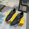 FENDI FLOW SNEAKERS GRAY LEATHER LOW-TOPS - F016