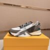 FENDI FLOW SNEAKERS BLACK FF JACQUARD AND LEATHER RUNNING SNEAKERS - F015