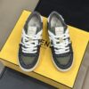 FENDI MATCH GREEN DENIM LOW-TOPS SNEAKER - F001