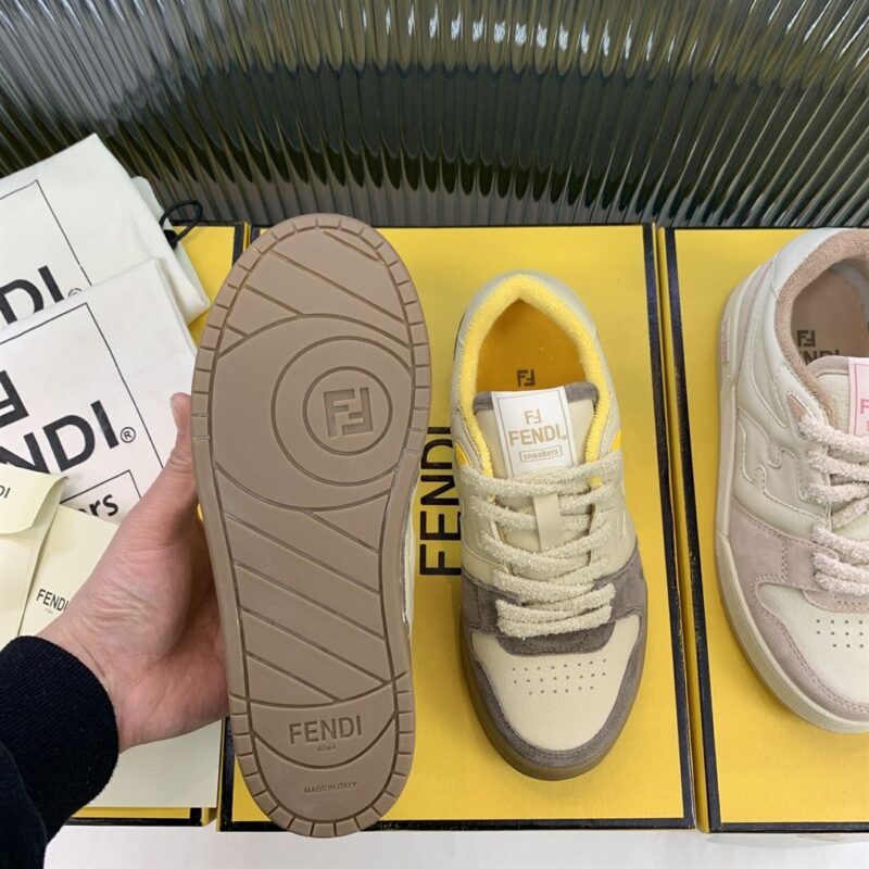 FENDI MATCH LOW-TOPS BEIGE GUM YELLOW - F009