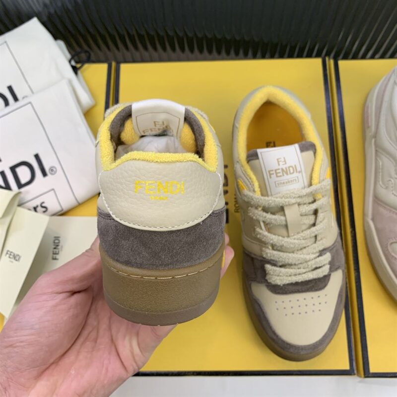 FENDI MATCH LOW-TOPS BEIGE GUM YELLOW - F009