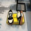 FENDI MATCH LOW-TOPS IN BLACK SUEDE - F011