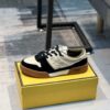 FENDI MATCH LOW-TOPS IN BLACK SUEDE - F011