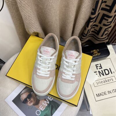 FENDI MATCH LOW-TOPS IN PINK SUEDE - F008