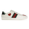 GUCCI ACE EMBROIDERED HEARTS SNEAKER - G156