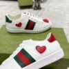 GUCCI ACE EMBROIDERED HEARTS SNEAKER - G156