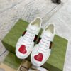 GUCCI ACE EMBROIDERED HEARTS SNEAKER - G156