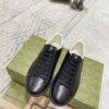 GUCCI ACE PERFORATED INTERLOCKING G BLACK - G158