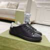 GUCCI ACE PERFORATED INTERLOCKING G BLACK - G158