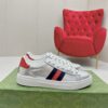 GUCCI ACE SNEAKER METALLIC SILVER LEATHER - G122