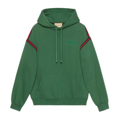 GUCCI COTTON JERSEY HOODED SWEATSHIRT - H010