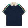 GUCCI COTTON JERSEY POLO SHIRT WITH WEB - X011