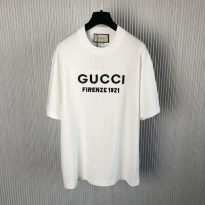 GUCCI COTTON JERSEY T-SHIRT WITH EMBROIDERY - X041