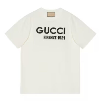 GUCCI COTTON JERSEY T-SHIRT WITH EMBROIDERY - X041