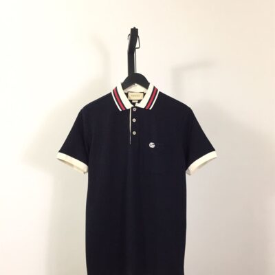 GUCCI COTTON PIQUET POLO WITH DOUBLE G - X008