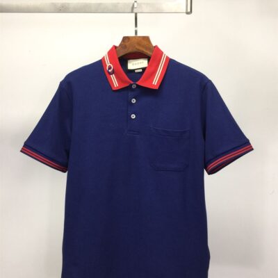 GUCCI COTTON PIQUET POLO WITH INTERLOCKING G - X046