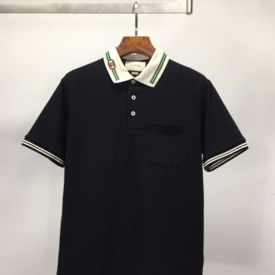 GUCCI COTTON PIQUET POLO WITH INTERLOCKING G - X049