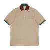 GUCCI COTTON PIQUET POLO WITH WEB COLLAR - X044