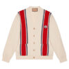 GUCCI KNIT COTTON CARDIGAN WITH PATCH - H014