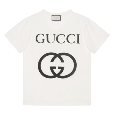 GUCCI OVERSIZE T-SHIRT WITH INTERLOCKING G - X019