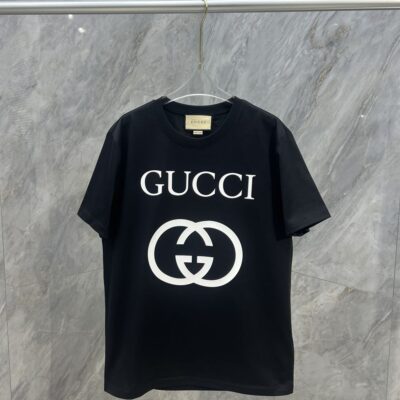 GUCCI OVERSIZE T-SHIRT WITH INTERLOCKING G - X020