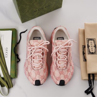 GUCCI RUN SNEAKER LIGHT PINK LEATHER - G035