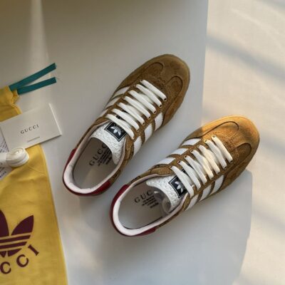 GUCCI X ADIDAS GAZELLE BEIGE BROWN - G004