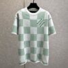 LOUIS VUITTON DAMIER KNITTED SHORT-SLEEVED CREWNECK - V015